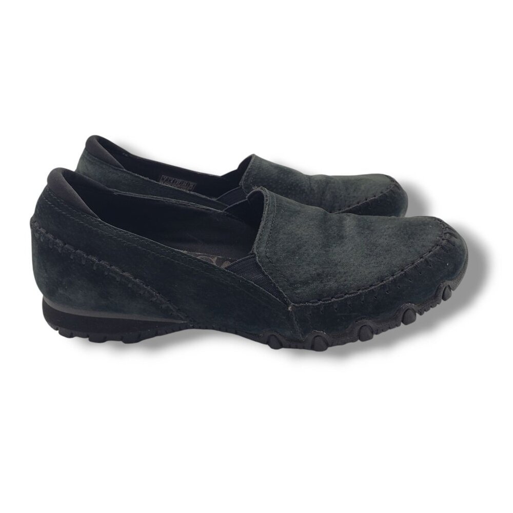 Skechers Relaxed Fit Bikers Alumni Sneakers Womens 7‎ Black Suede Slip On